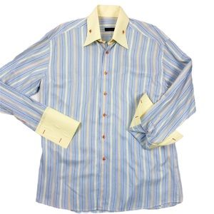 Vintage Axxess Men’s Button Down Shirt Two Tone XL